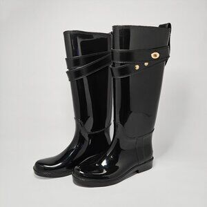 Coach Tara Black Rubber Rain Boots - US Women's 6